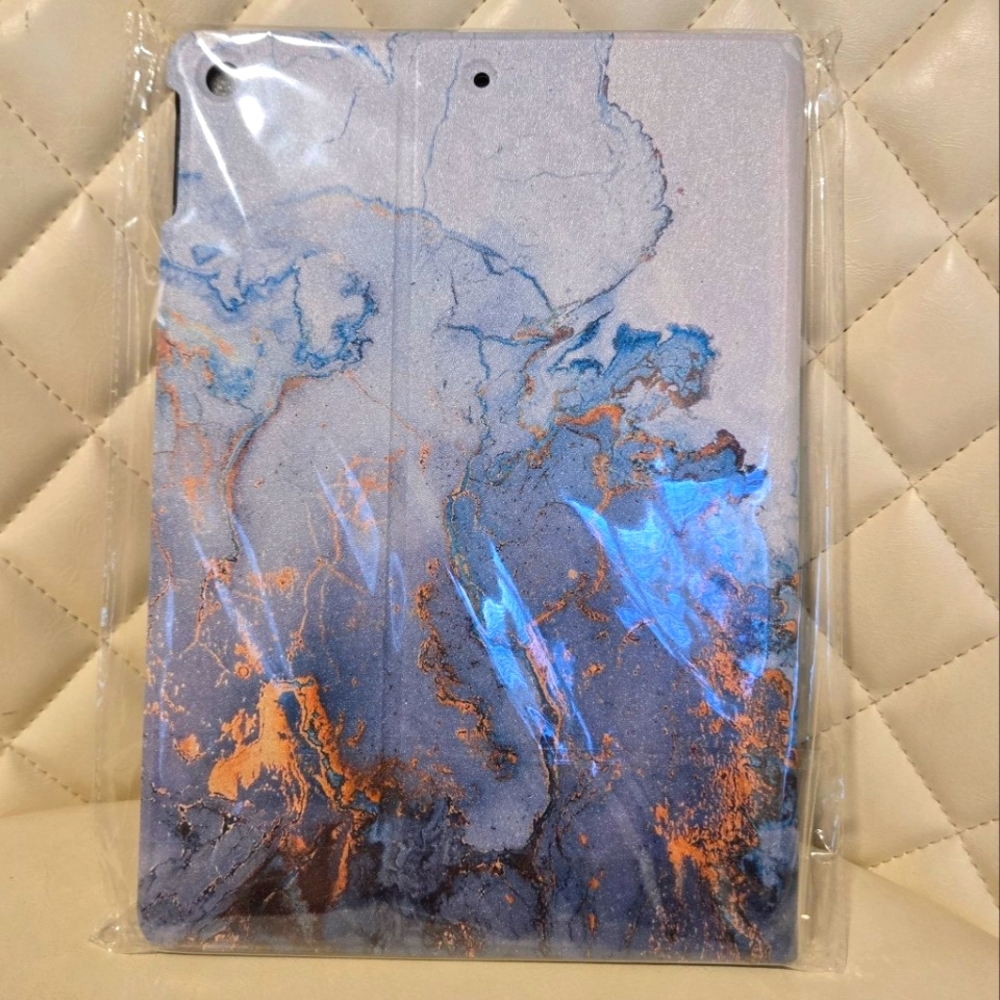 Indigo Gold Marble iPad Case 10.2 for 7/8/9 ~ 10.2 Inch Screen - Picture 2 of 8